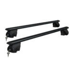 Aluminium Car Roof Rack Cross Bars 126cm Adjustable Anti Theft Black