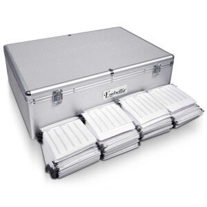 Aluminium CD DVD Storage Case 1000 Disc Capacity Velvet Lined Lockable Box