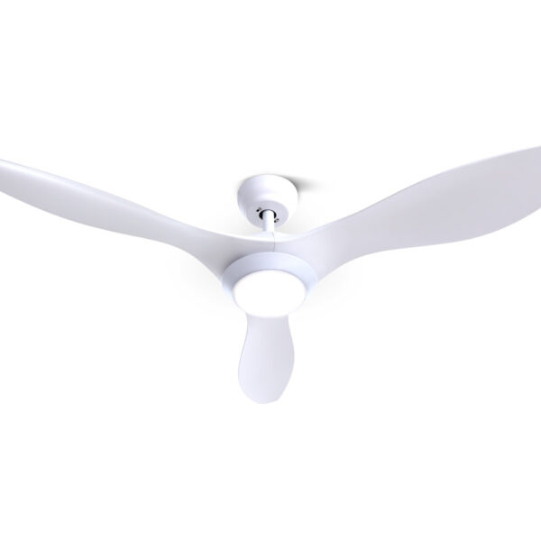 52 Ceiling Fan DC Motor 5 Speeds 3 Color LED Light Remote Control Quiet White