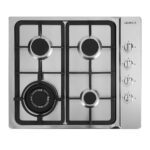 60cm Stainless Steel Gas Cooktop 4 Burner Stove Top NG LPG Convertible Silver