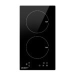 Induction Cooktop 30cm Electric Ceramic 2 Zone 3500W Touch Control Timer Safety