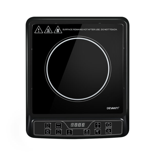 Induction Cooktop Portable Ceramic Hot Plate 2000W LED Display 10 Power Levels