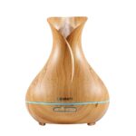 Aroma Diffuser 400ml Ultrasonic Humidifier LED Light Wood Remote Control