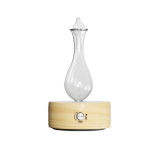 Ultrasonic Aromatherapy Diffuser Waterless Essential Oil Nebulizer Wood Glass