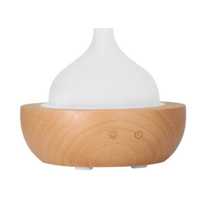 Aromatherapy Diffuser Ultrasonic Humidifier 200ml LED 7 Color Wood Glass