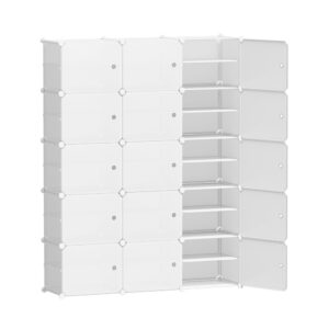 Shoe Cabinet Storage Organizer Large Capacity White 15 Cube DIY Ventilated