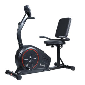 Recumbent Exercise Bike 8 Level Magnetic Resistance Home Gym Trainer Black 120kg