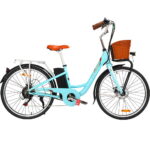 Electric Bike 26 inch City eBike 250W Brushless Motor 36V 10Ah Battery Blue