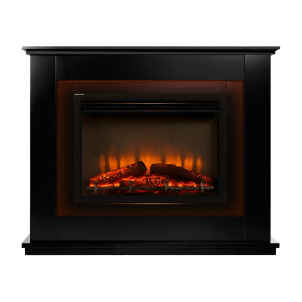 Electric Fireplace Heater 2000W 3D Flame Effect Portable Mantel Black 18 30m2