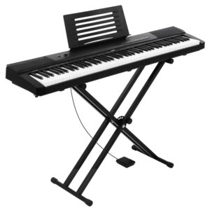 88 Key Digital Piano Touch Sensitive Keys Sustain Pedal Music Stand USB MIDI