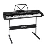 61 Key Keyboard LED Display 255 Timbres Rhythms Teaching Function Stand Included