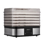 Stainless Steel Food Dehydrator 5 Tray Digital Timer 40 70°C Quiet Operation