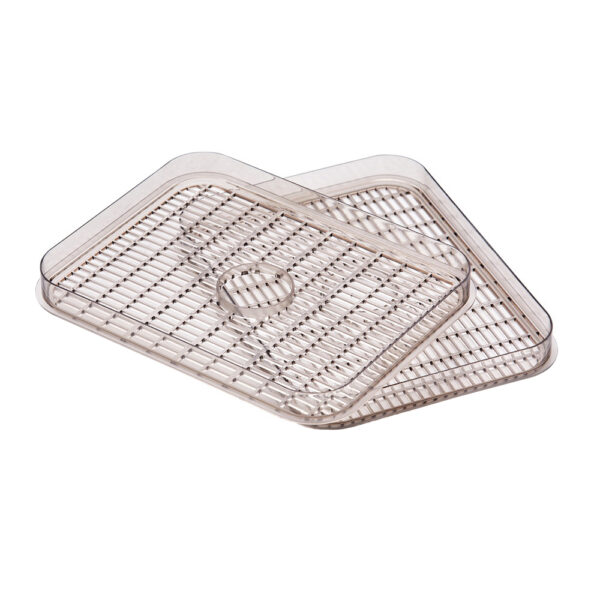 Food Dehydrator Add On Trays 2 Pack Transparent PS Plastic 1kg Capacity