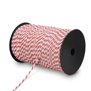 Electric Fence Polywire 500m UV Stabilized 6 Strand Stainless Steel Red White