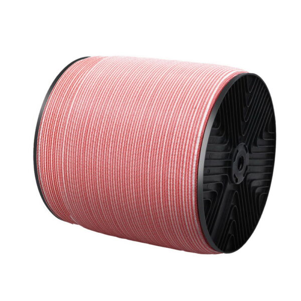 Electric Fence Polytape 1200M Red White 12mm 5 Strand UV Stabilized Fencing Kit