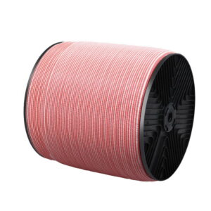 Electric Fence Polytape 2000M Red White 12mm 5 Strand UV Stabilised Fencing Kit