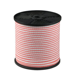 Electric Fence Poly Tape 400M Roll Red White UV Stabilized 5 Strand Conductive