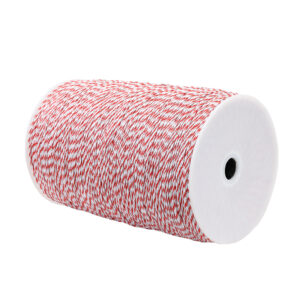 Electric Fence Polywire 2000M Roll 9 Strand 2.3mm UV Stabilized Red White Wire