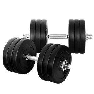 35kg Adjustable Dumbbell Set Home Gym Fitness Non Slip Grip Weight Plates