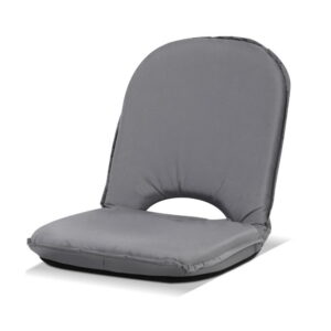 Foldable Lounge Sofa Chair Adjustable Recliner Outdoor Grey Portable 100cm