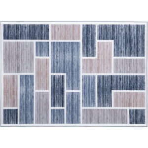 Floor Rug Rectangle Soft Velvet 200x290cm Anti Slip Modern Carpet Grey