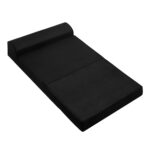 Foldable Double Foam Mattress Sofa Bed High Density Fabric Black 180x122cm