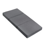 Foldable Foam Mattress Single Sofa Bed Portable High Density Grey 190x79cm