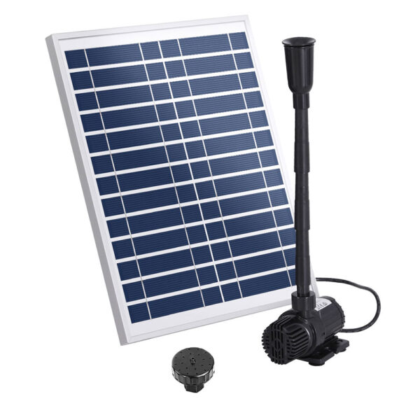 Solar Fountain Pump 610L/H Flow Adjustable Height 9.8FT Water Lift Outdoor