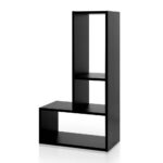 L Shaped Bookshelf Multi Purpose Black Particle Board 102x55x30cm DIY Display