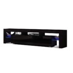 TV Stand Entertainment Unit 189cm LED Lighting 16 Colors 4 Modes Black Storage