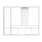 TV Stand Entertainment Center 183CM High Capacity White Storage Organizer