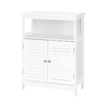 Buffet Sideboard Storage Cabinet White 2 Door Cupboard Adjustable Shelf 60x30x80