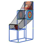 Basketball Arcade Game 3 in 1 Electronic Scorer Adjustable Height Kids Blue