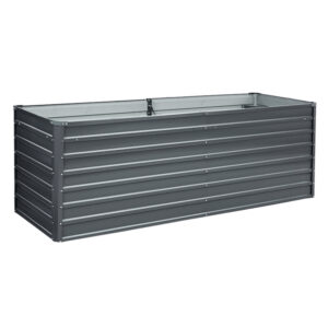 Raised Garden Bed Galvanized Steel Planter Box 240x80x77cm Herb Vegetable