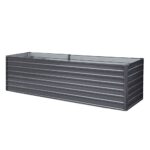 Raised Garden Bed Galvanized Steel Planter Box 320x80x77cm Herb Vegetable