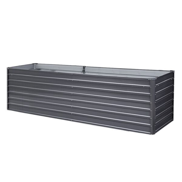 Raised Garden Bed Galvanized Steel Planter Box 320x80x77cm Herb Vegetable