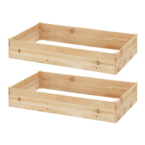 Raised Garden Bed 150x90x30cm Wooden Planter Box Deep Container Fir Wood