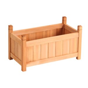 Raised Garden Bed Wooden Planter Box 60x30x33cm Outdoor Grow Container