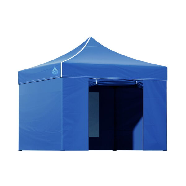 Pop Up Gazebo 3x3m Marquee Folding Tent UV Water Resistant Canopy Blue