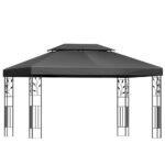 Gazebo Marquee 4x3m Outdoor Party Event Tent UV Water Resistant Iron Art Grey