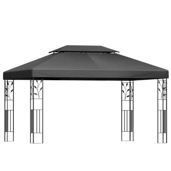 Gazebo Marquee 4x3m Outdoor Party Event Tent UV Water Resistant Iron Art Grey