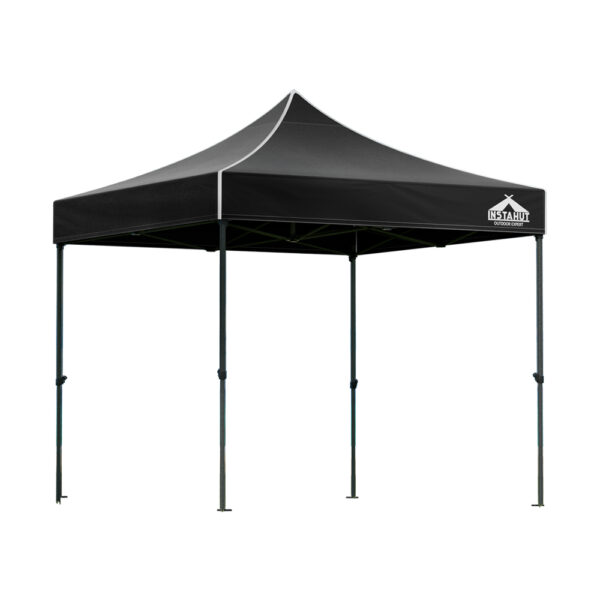 Pop Up Marquee 3x3m Folding Tent UV Water Resistant Outdoor Canopy Black Shade