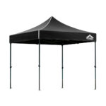 Pop Up Gazebo 3x3m Outdoor Canopy UV Water Resistant w/ Base Pods Black