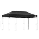 Pop Up Marquee 3x6m Folding Tent Outdoor Wedding Camping Canopy Black Shade