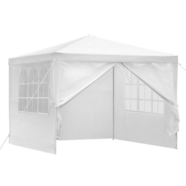 Gazebo Marquee 3x3m Outdoor Party Tent UV Waterproof Canopy with Side Walls White