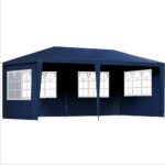 Gazebo Marquee 3x6m Outdoor Party Tent UV Waterproof 6 Side Walls Blue Canopy