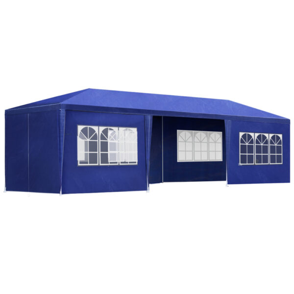 Gazebo Marquee 3x9m Outdoor Party Tent UV Waterproof Canopy 8 Side Walls Blue