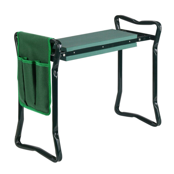 Garden Kneeler Seat 3 in 1 Foldable Stool EVA Pad 150kg Capacity Green