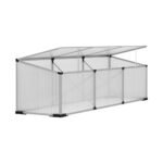 Aluminium Cold Frame Greenhouse 180x50x50cm UV Resistant Polycarbonate Grow House