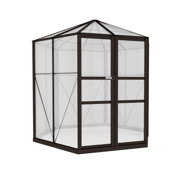 Greenhouse Garden Shed 2.4x2.1M UV Resistant Polycarbonate Aluminium Frame